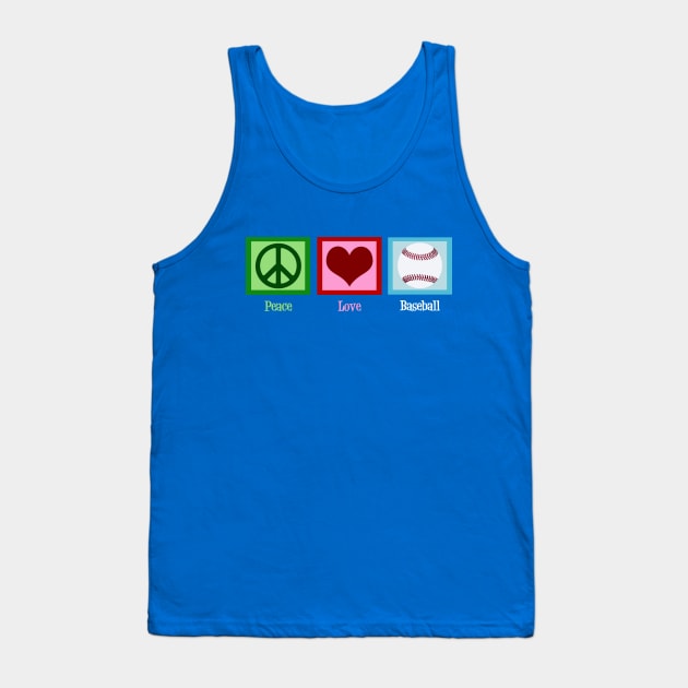 Peace Love Baseball Tank Top by epiclovedesigns